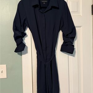 Navy Dress with Belt